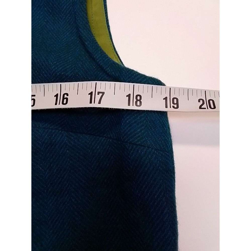 Pendleton 100% Virgin Wool Sleeveless Top Blue Teal Woolen Mills Size 12 - Picture 10 of 12